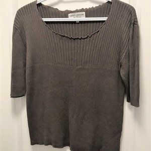 Daniel Amaury Short Sleeve Knit Top Size L